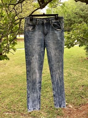 21men Skinny Washed Light Blue Jeans